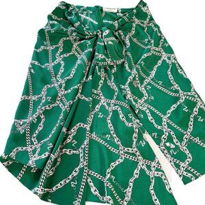 Zadig & Voltaire silk Jana CDC front tie asymmetrical knee length skirt Sz M